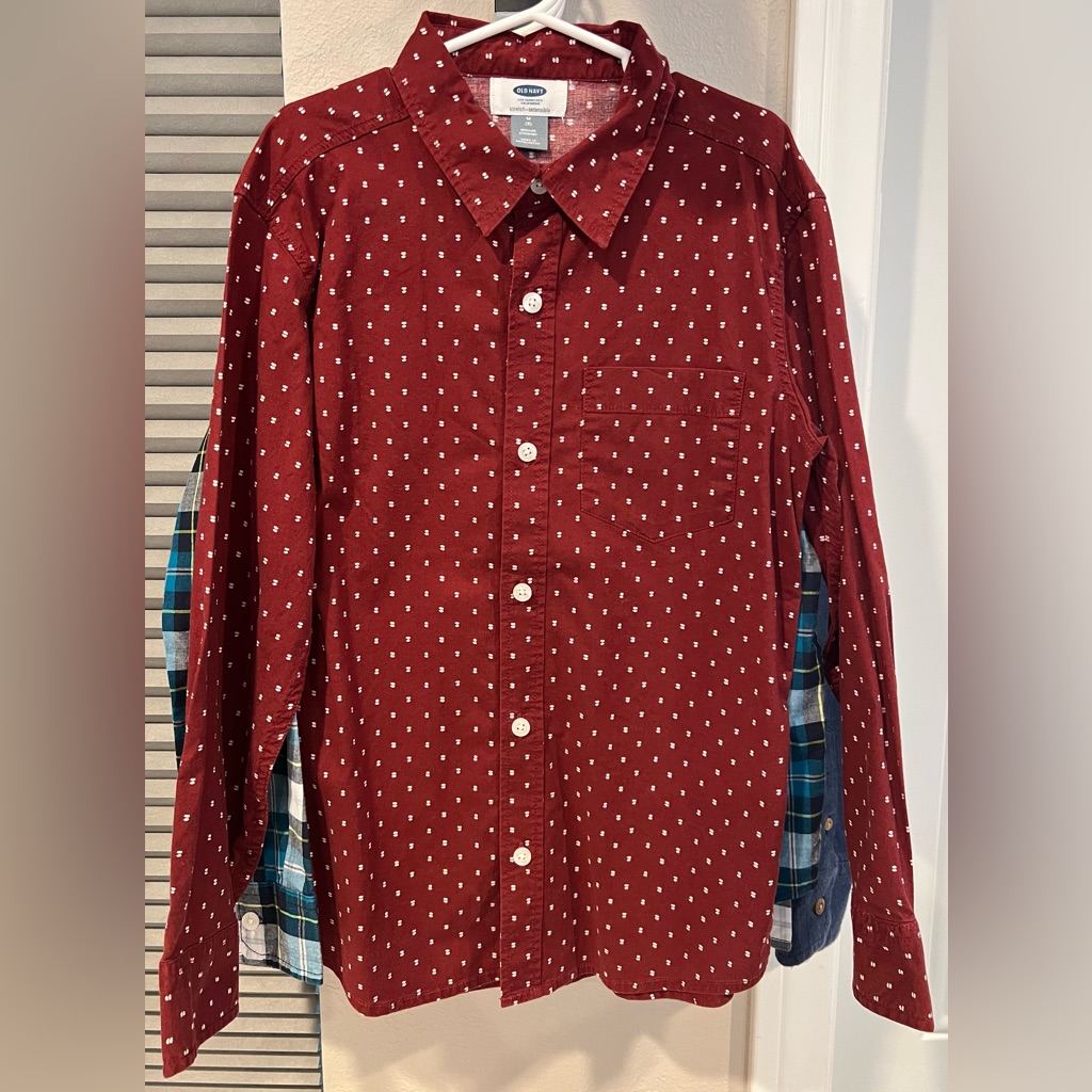 Old Navy Bundle (3) 8 Medium Long Sleeve Button Down Shirts